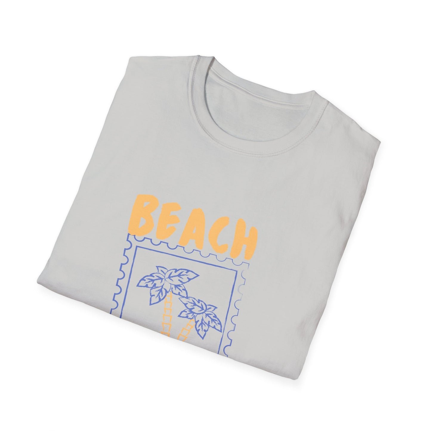 Tropical Beach Club Stamp: Vintage Graphic Island Design, Postage Art Illustration - Unisex Graphic Tee