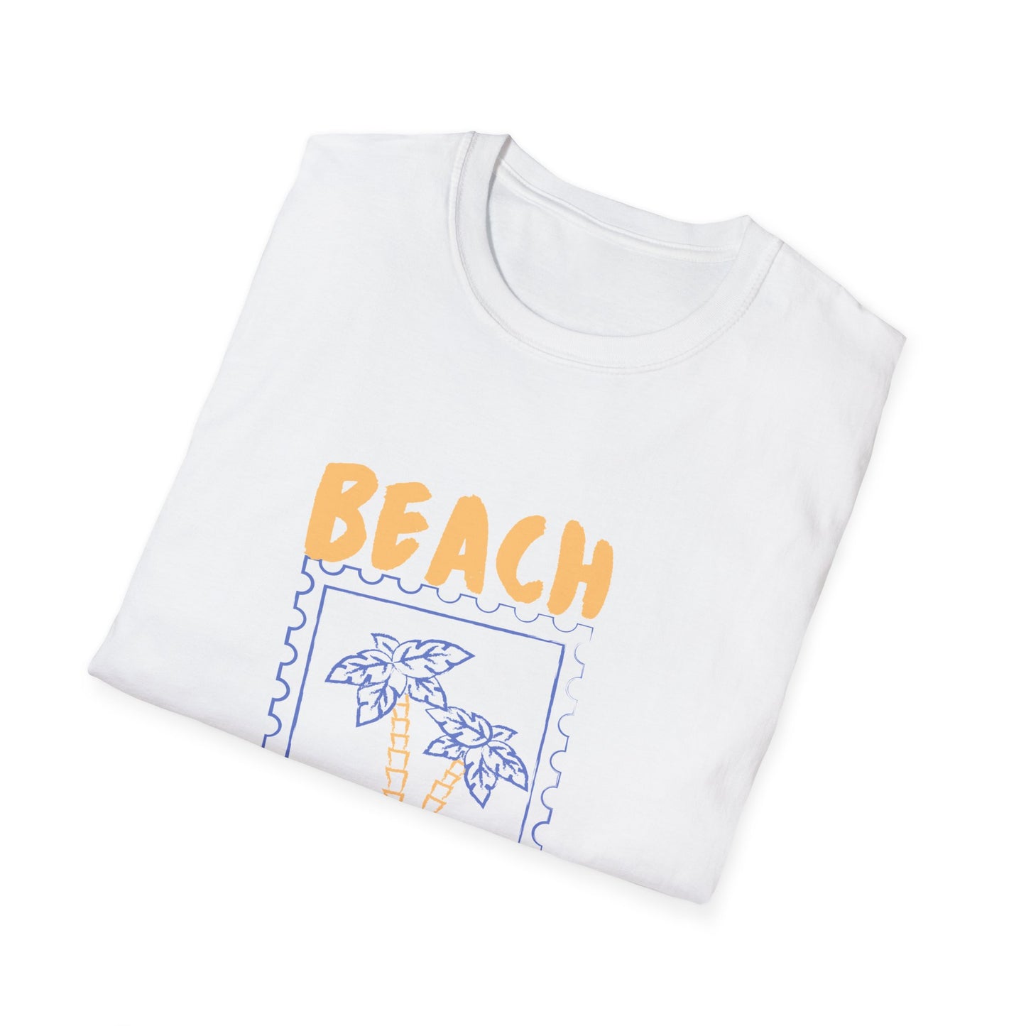Tropical Beach Club Stamp: Vintage Graphic Island Design, Postage Art Illustration - Unisex Graphic Tee