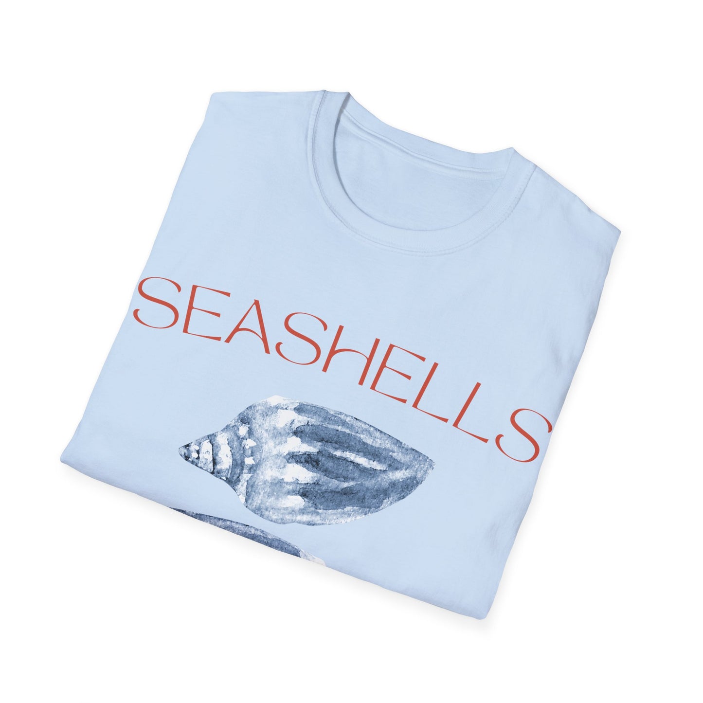 Seashells Crew: Watercolor Marine Design, Organic Shell Illustration - Unisex Graphic Tee