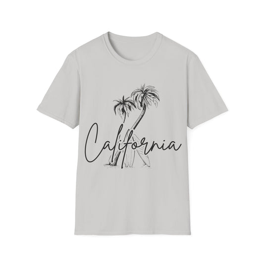California Dreams: Coastal Silhouettes, West Coast Minimalist Sketch - Unisex Graphic Tee
