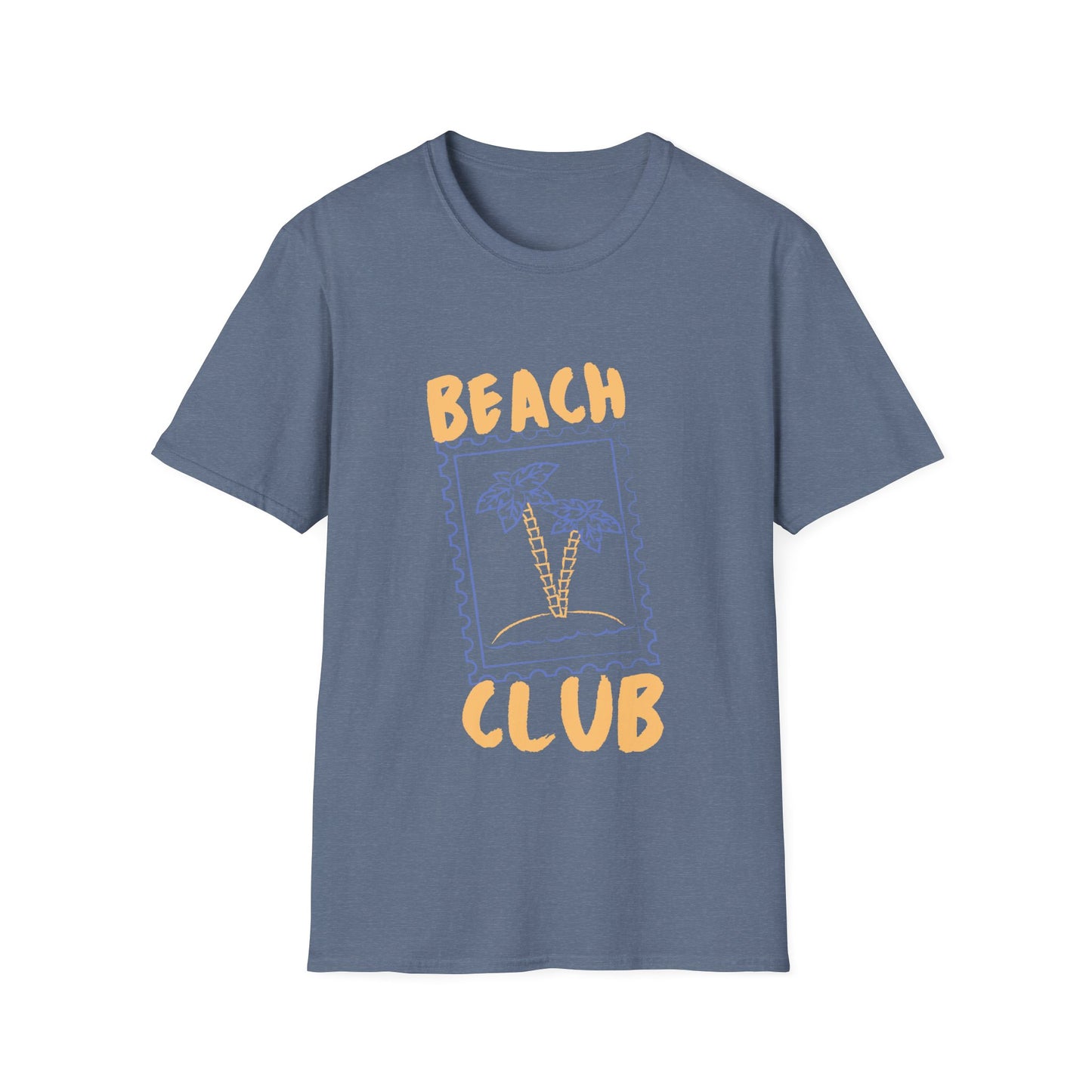 Tropical Beach Club Stamp: Vintage Graphic Island Design, Postage Art Illustration - Unisex Graphic Tee