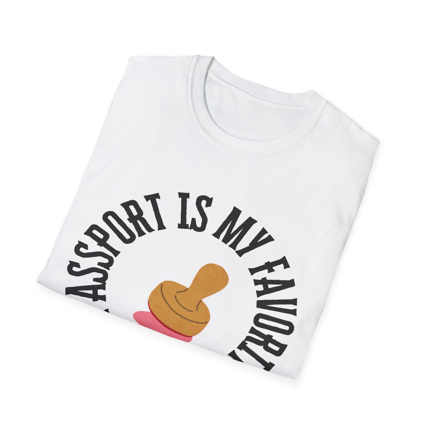 Passport Passion: Graphic Design Typography, Minimalist Book Cover Art - Unisex Graphic Tee