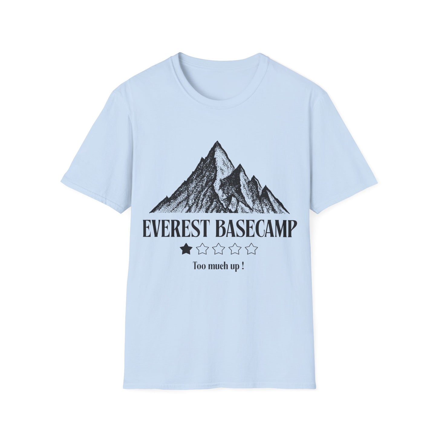 Everest Ascent: Dotwork Mountain Graphic, Basecamp Adventure Rating - Unisex Graphic Tee