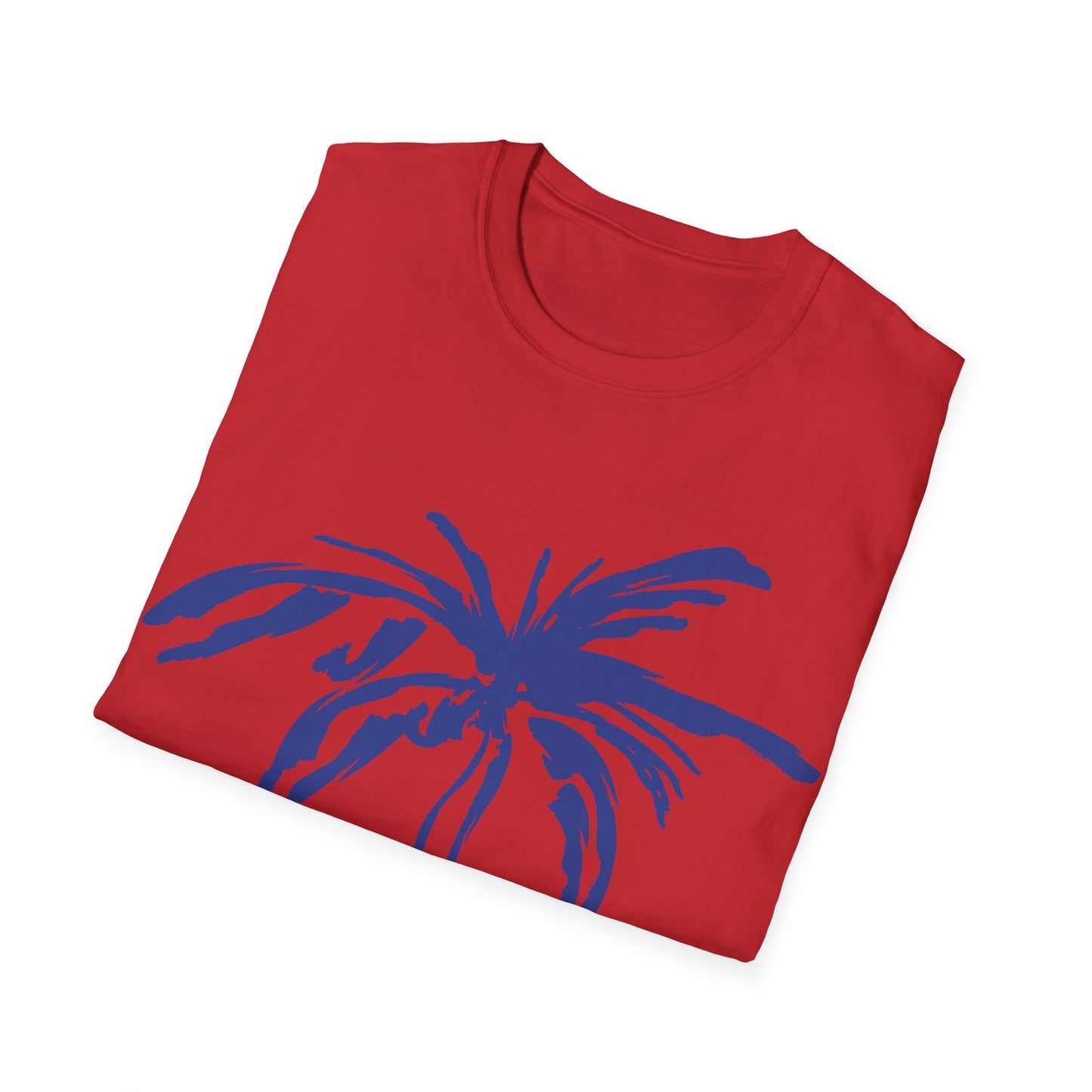 Beach Club Emblem: Coastal Minimalist Design, Dynamic Palm Tree Logo - Unisex Graphic Tee