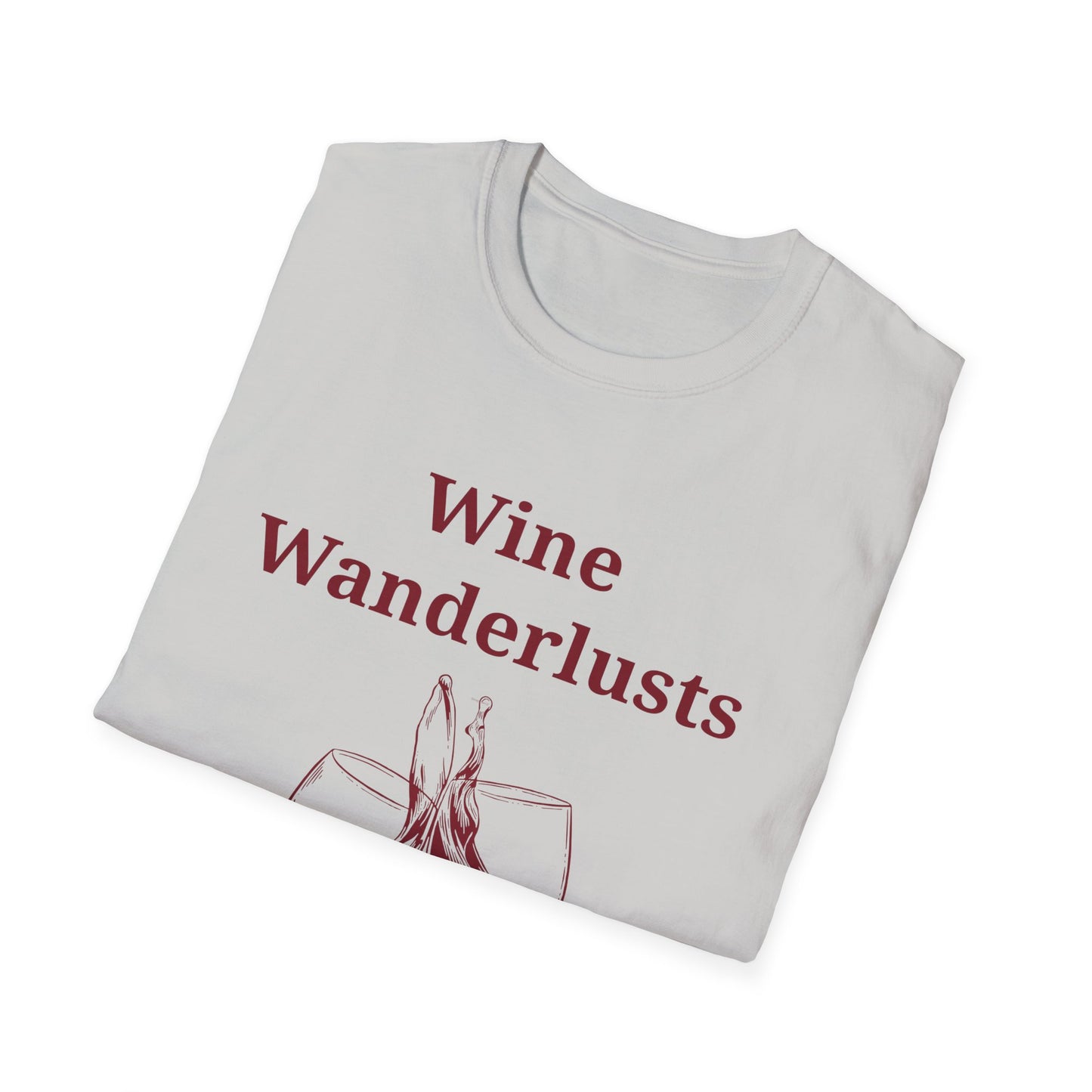 Wine Wanderlusts: Social Club Graphic Design, Vintage Etched Wine Glass Illustration - Unisex Graphic Tee