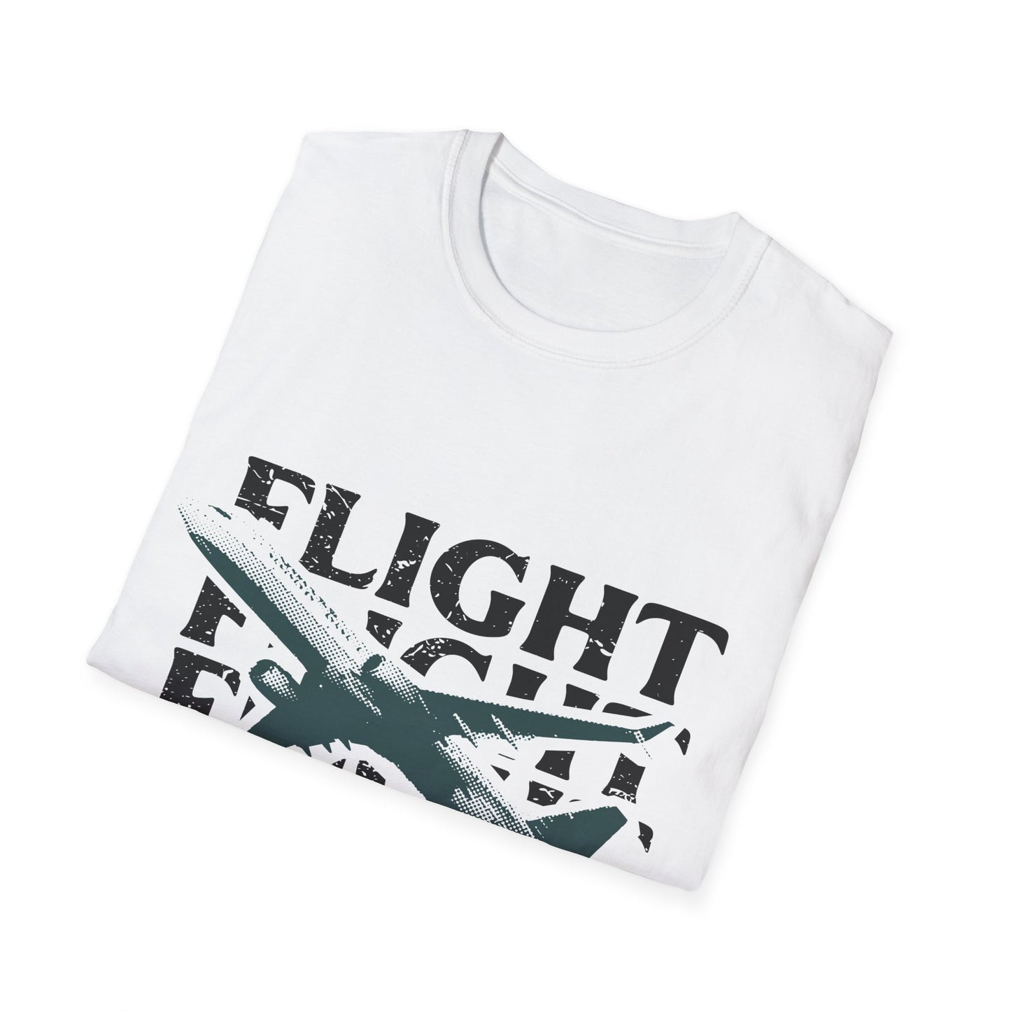 Urban Flight: Graphic Design Typography, Grungy Aviation Illustration - Unisex Graphic Tee