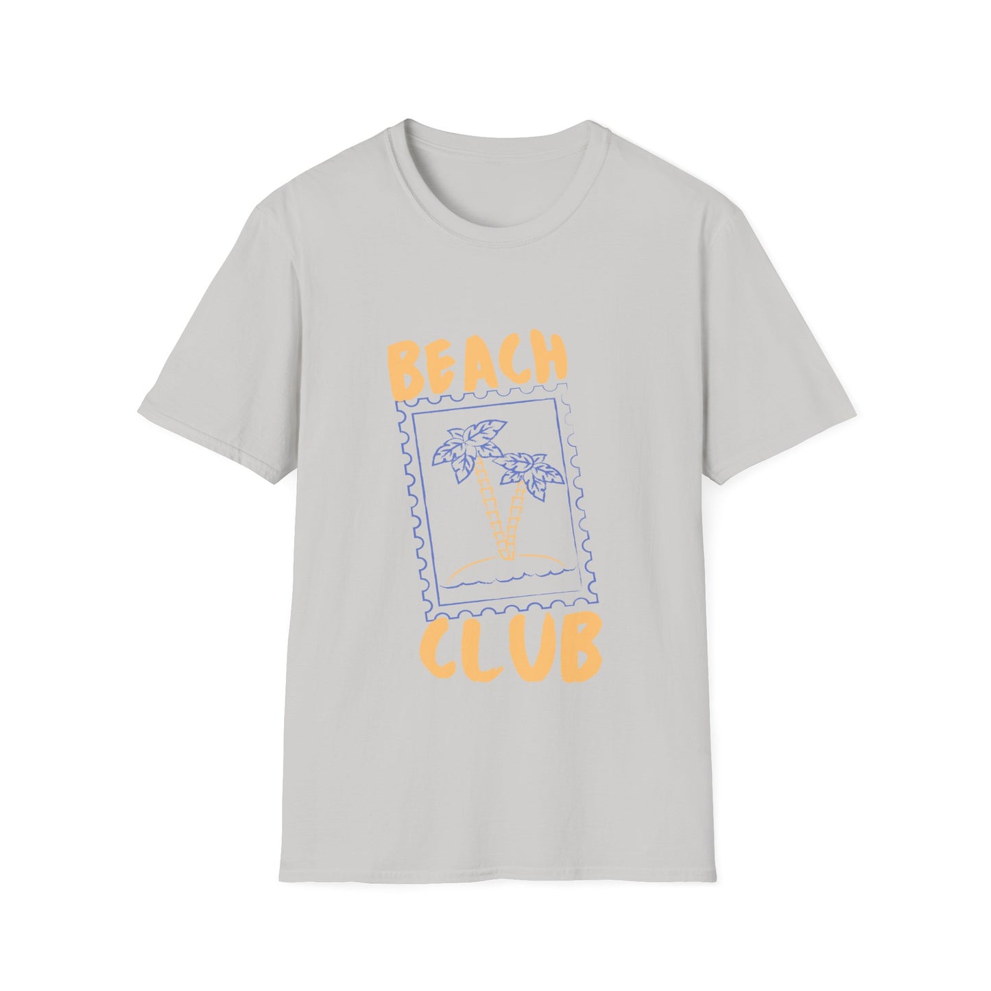 Tropical Beach Club Stamp: Vintage Graphic Island Design, Postage Art Illustration - Unisex Graphic Tee