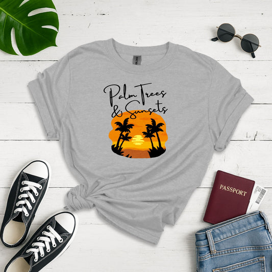 Palm Tree & Sunset Softstyle T-shirt