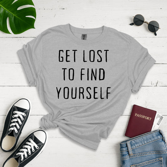 Lost and Found: Minimalist Typography, Personal Exploration Poster - Unisex Graphic Tee