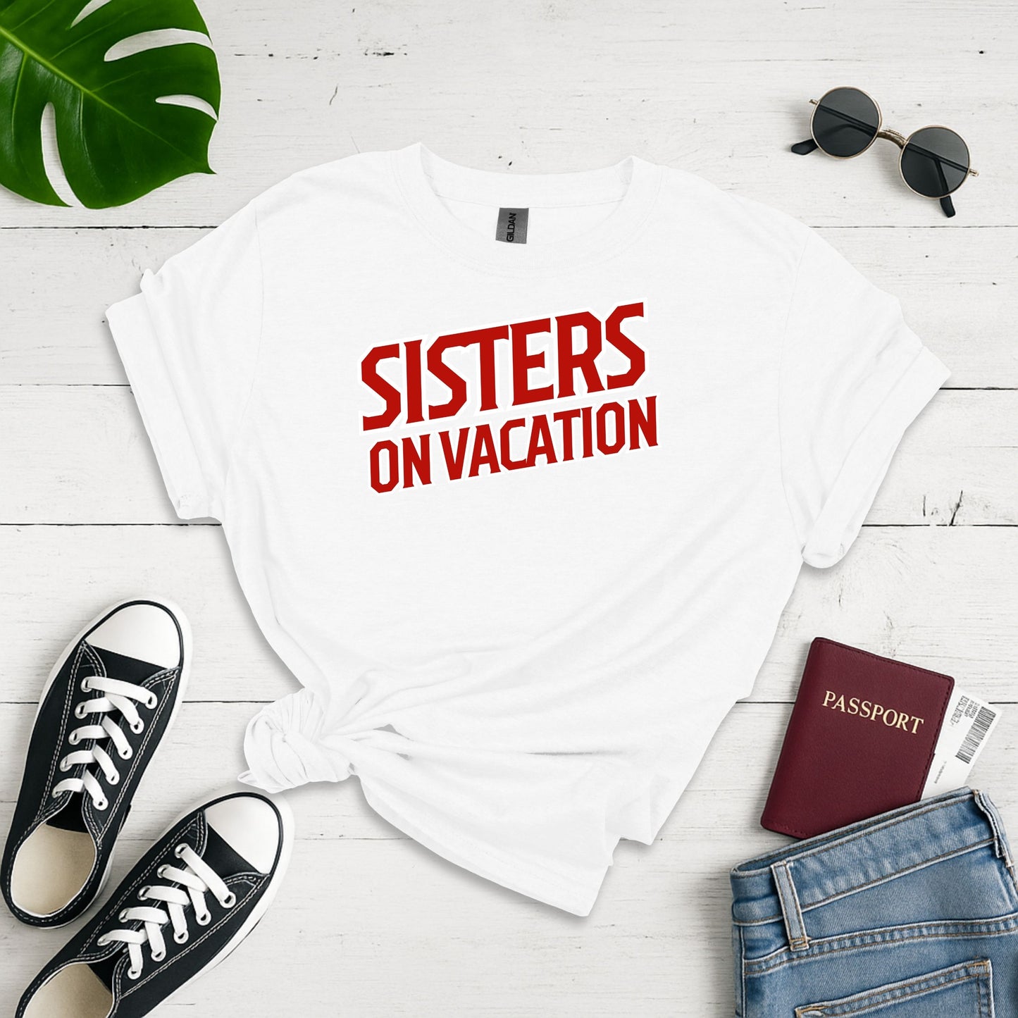 Sisters on Vacation ! Unisex Softstyle T-shirt