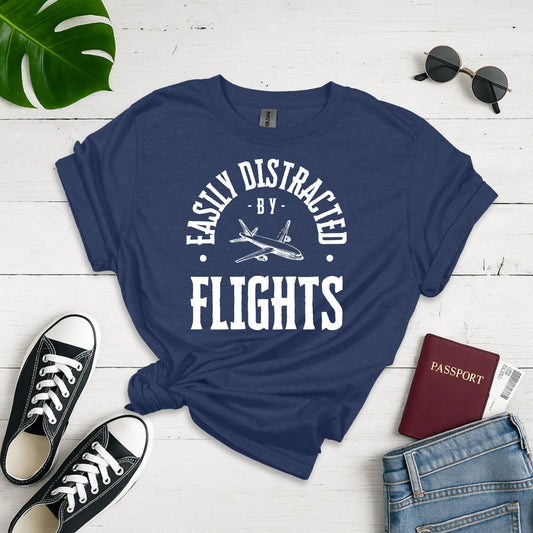 Easily Distracted By Flights Softstyle T-shirt