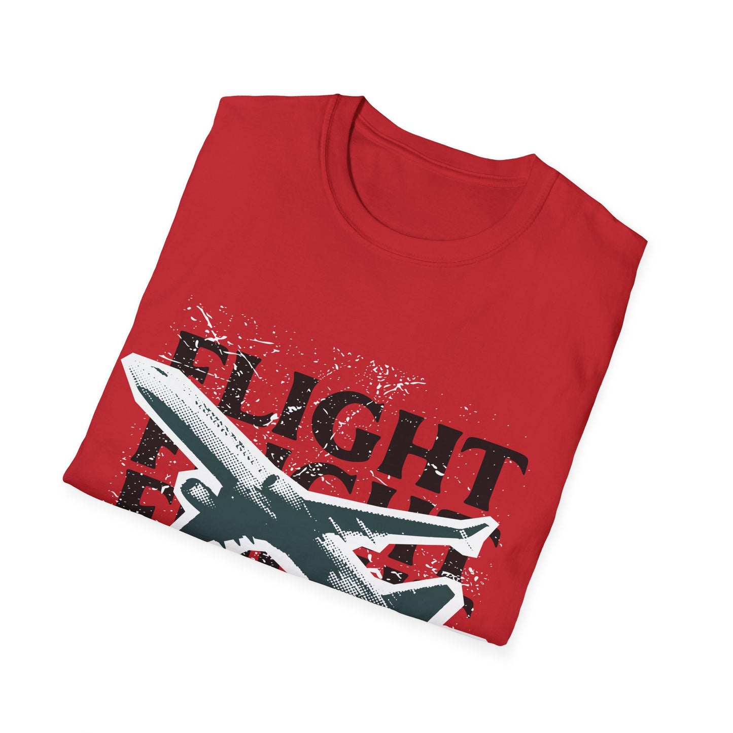 Urban Flight: Graphic Design Typography, Grungy Aviation Illustration - Unisex Graphic Tee