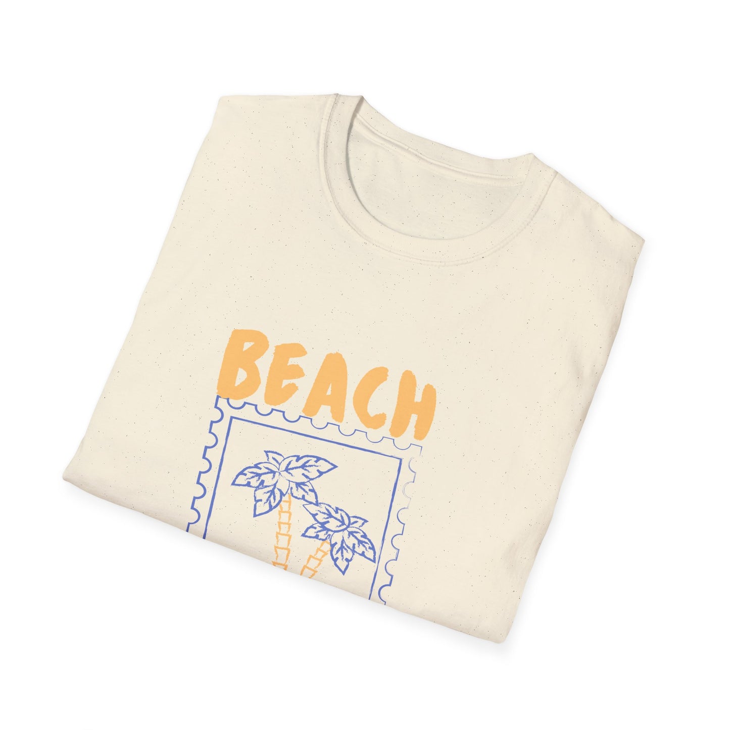 Tropical Beach Club Stamp: Vintage Graphic Island Design, Postage Art Illustration - Unisex Graphic Tee