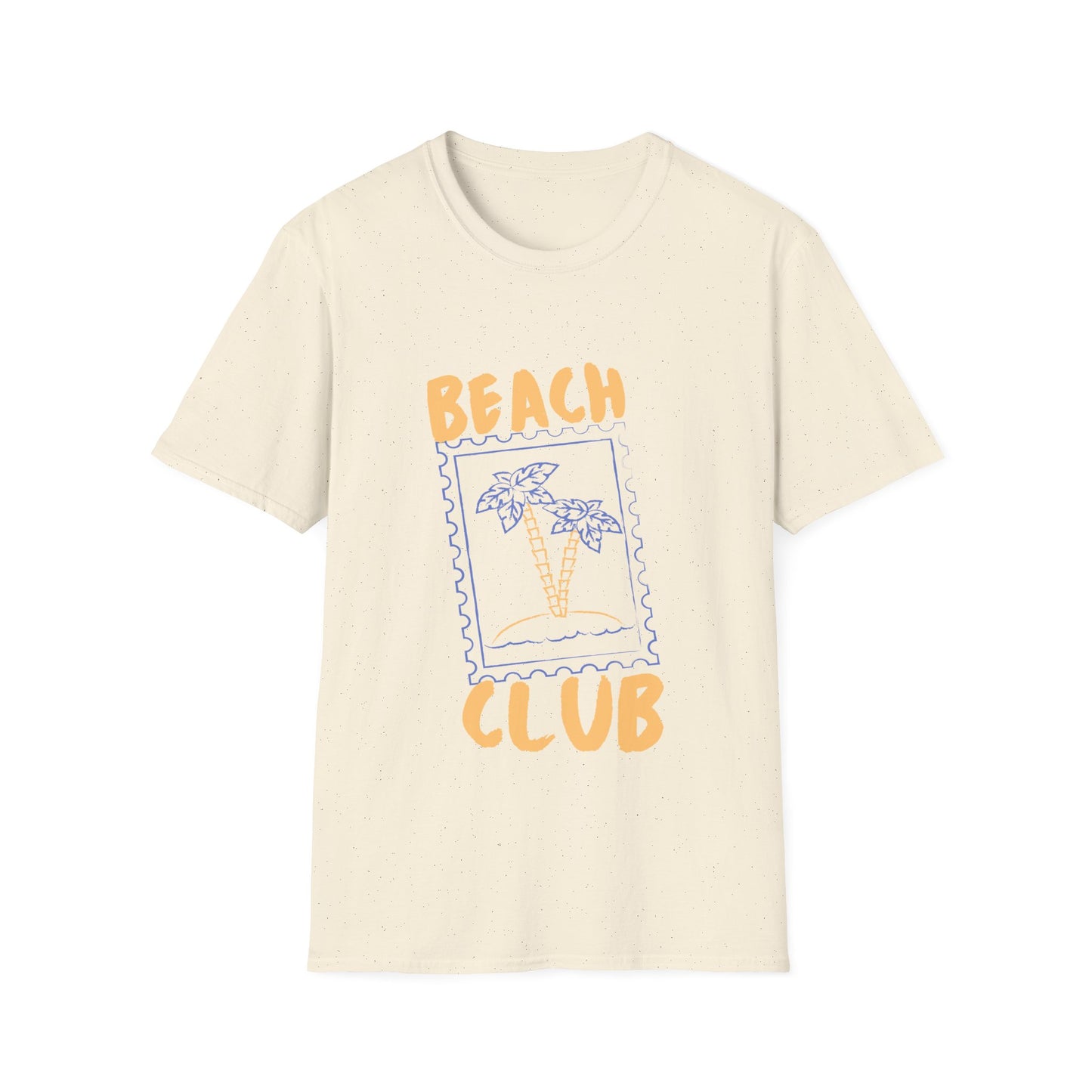 Tropical Beach Club Stamp: Vintage Graphic Island Design, Postage Art Illustration - Unisex Graphic Tee