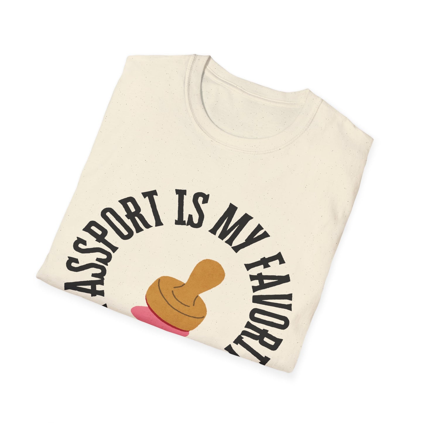 Passport Passion: Graphic Design Typography, Minimalist Book Cover Art - Unisex Graphic Tee