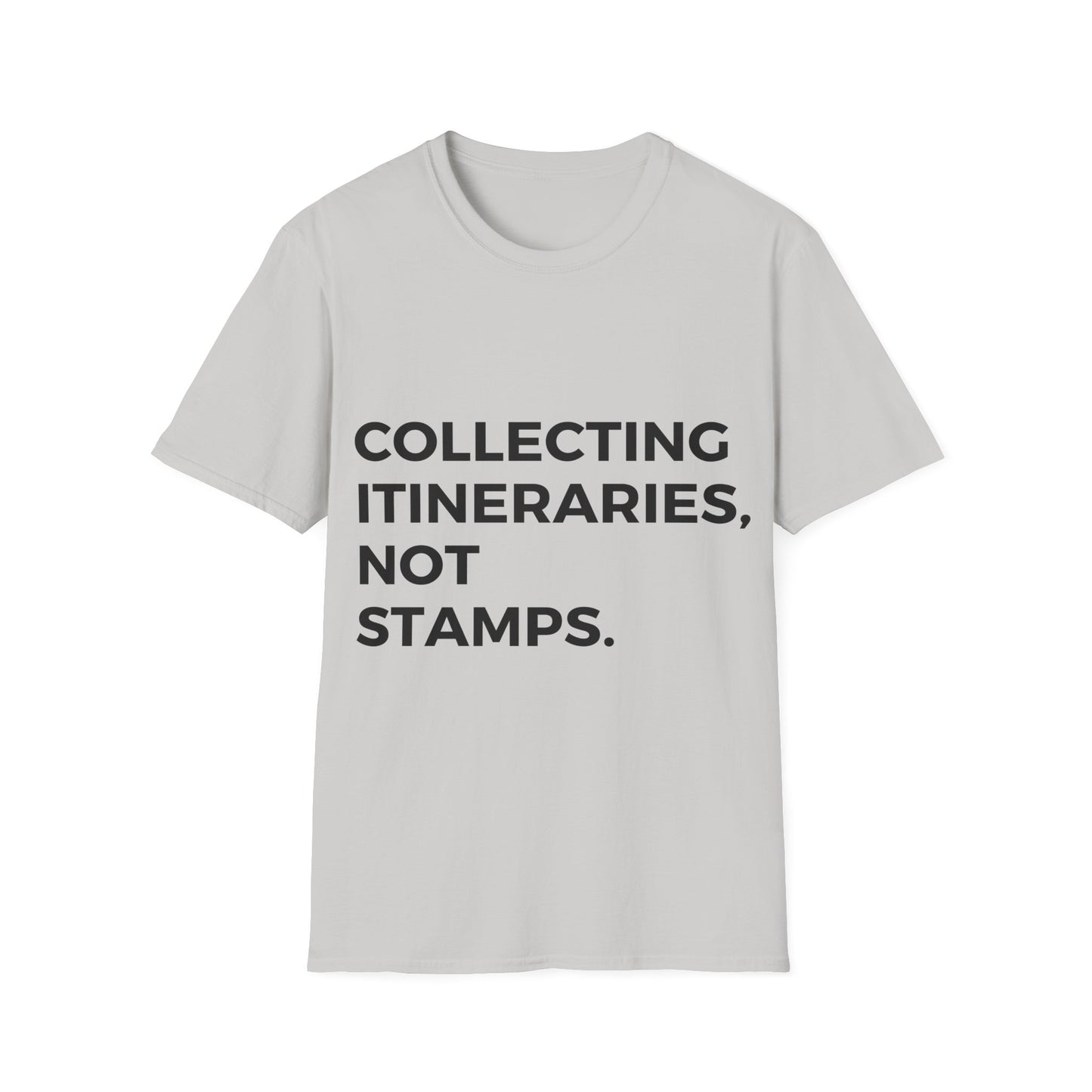 Wanderlust Chronicles: Experiential Travel Typography, Minimalist Design Statement - Unisex Graphic Tee