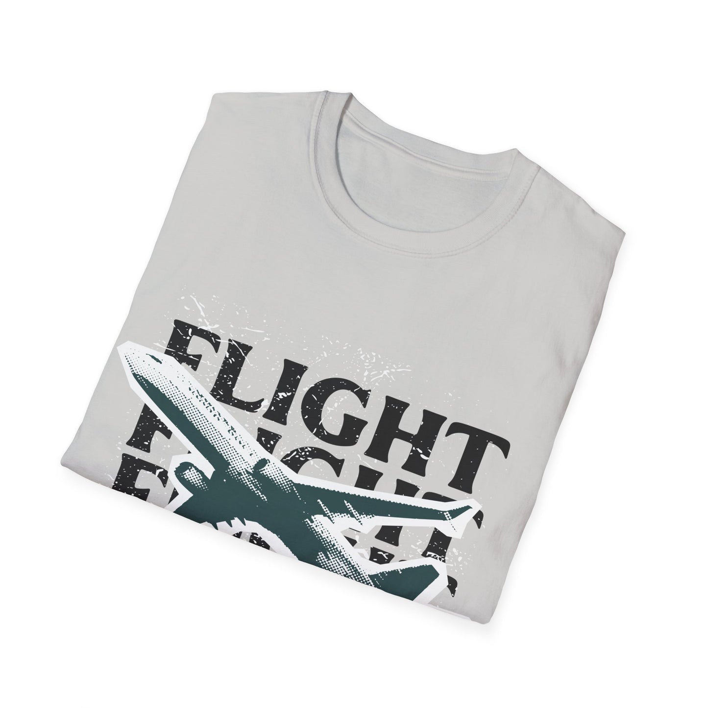 Urban Flight: Graphic Design Typography, Grungy Aviation Illustration - Unisex Graphic Tee