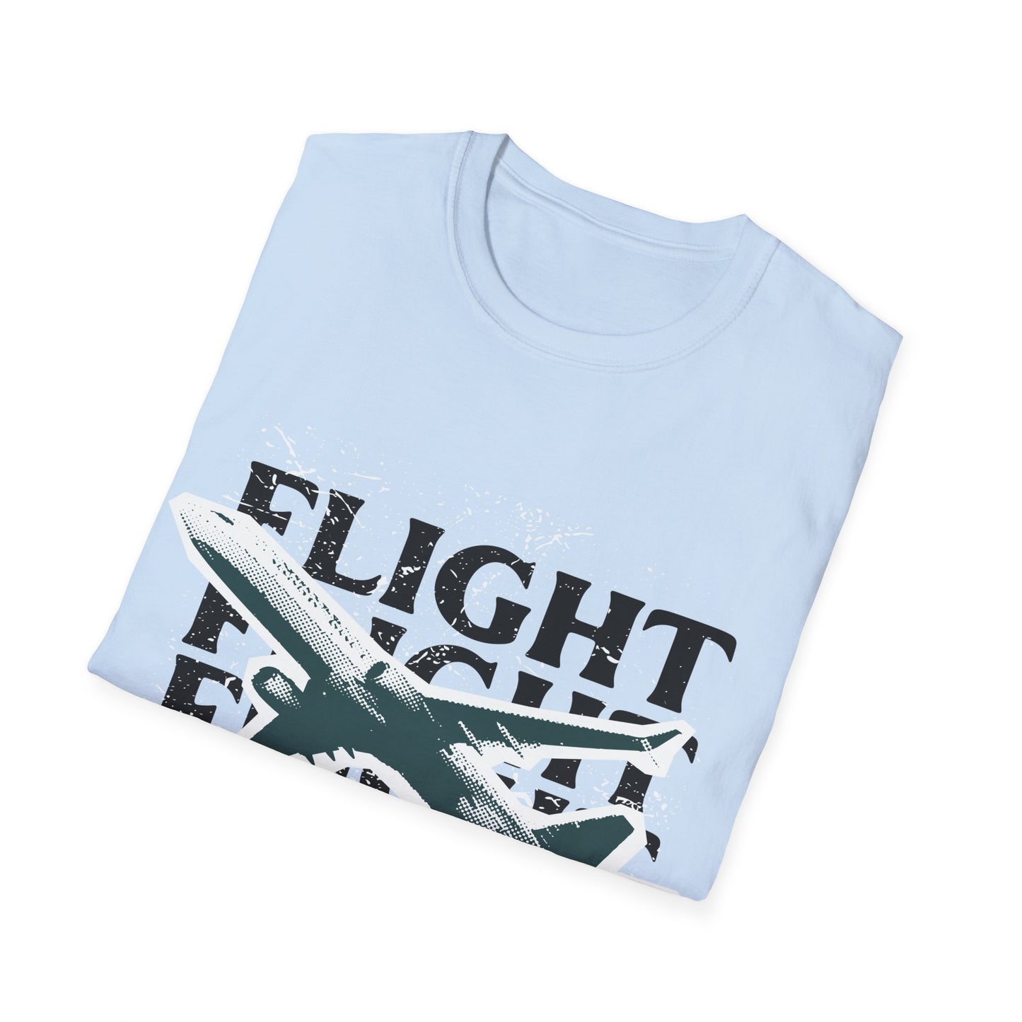 Urban Flight: Graphic Design Typography, Grungy Aviation Illustration - Unisex Graphic Tee