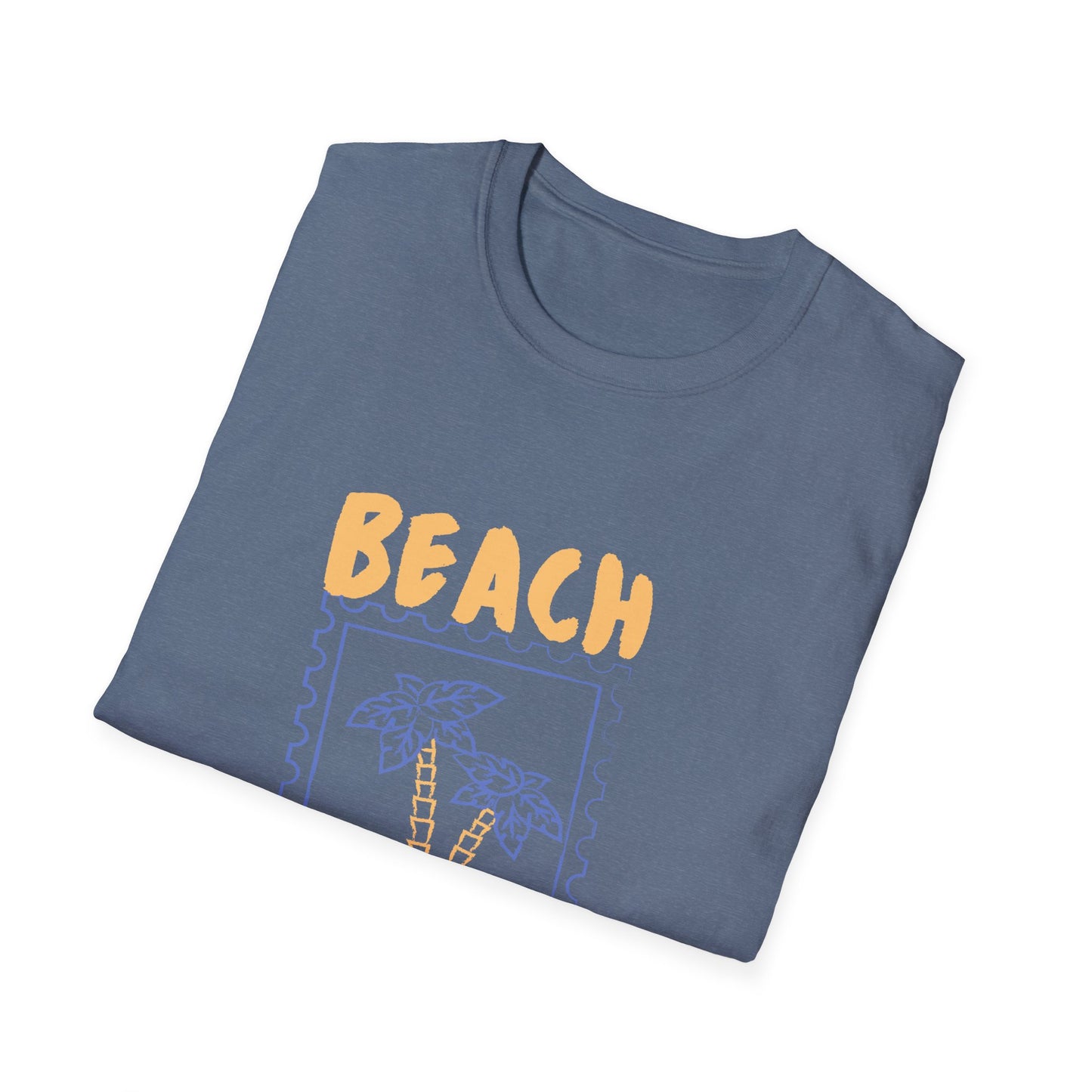Tropical Beach Club Stamp: Vintage Graphic Island Design, Postage Art Illustration - Unisex Graphic Tee