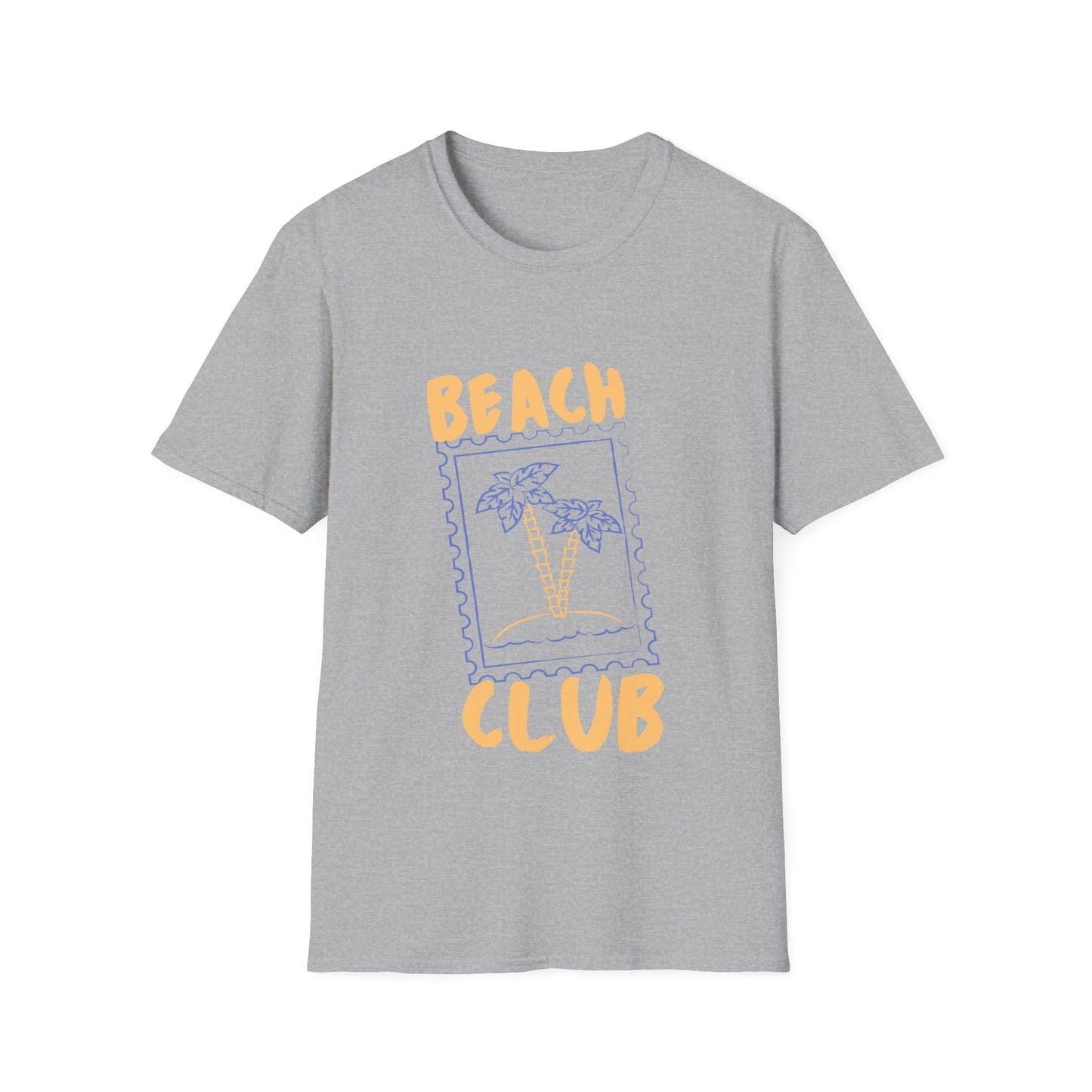 Tropical Beach Club Stamp: Vintage Graphic Island Design, Postage Art Illustration - Unisex Graphic Tee
