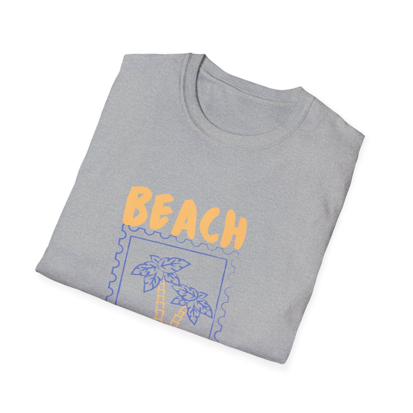 Tropical Beach Club Stamp: Vintage Graphic Island Design, Postage Art Illustration - Unisex Graphic Tee