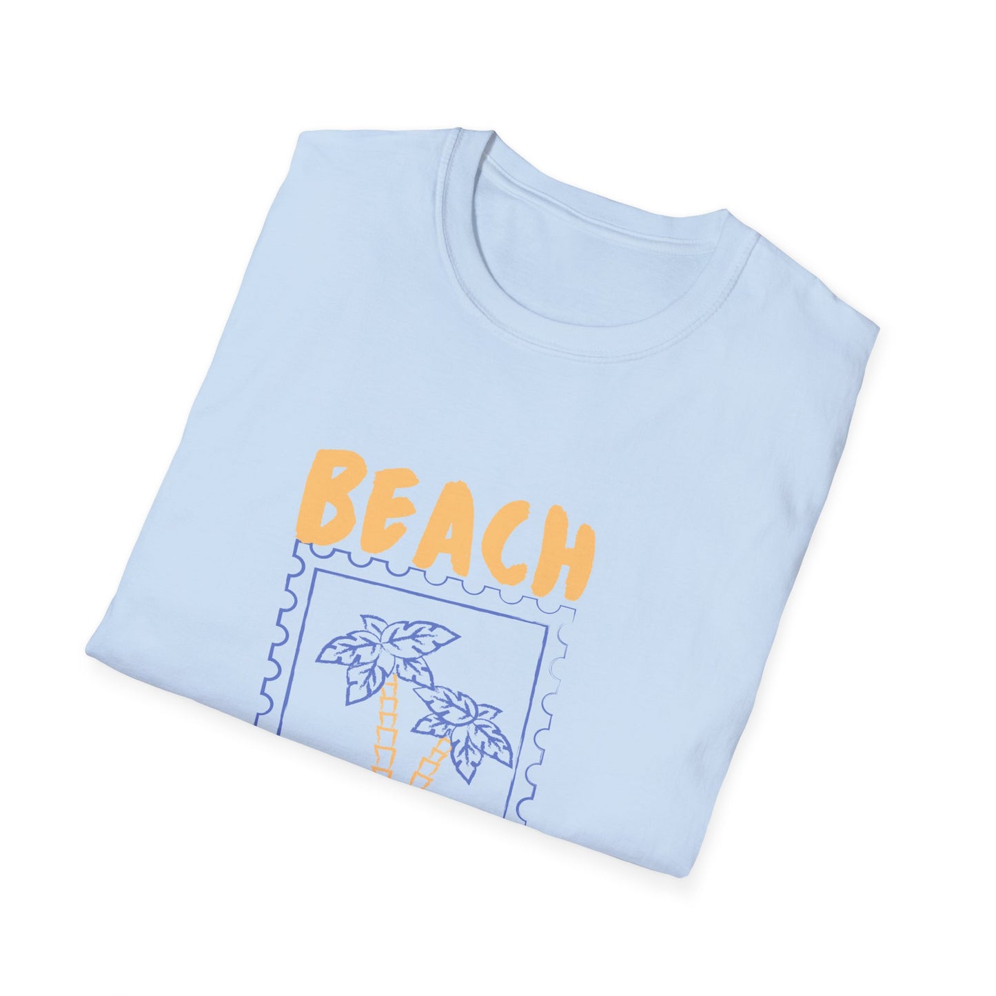 Tropical Beach Club Stamp: Vintage Graphic Island Design, Postage Art Illustration - Unisex Graphic Tee