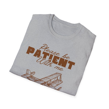 First Flight Jitters: Vintage Aviation Poster, Retro Graphic Design Typography - Unisex Graphic Tee