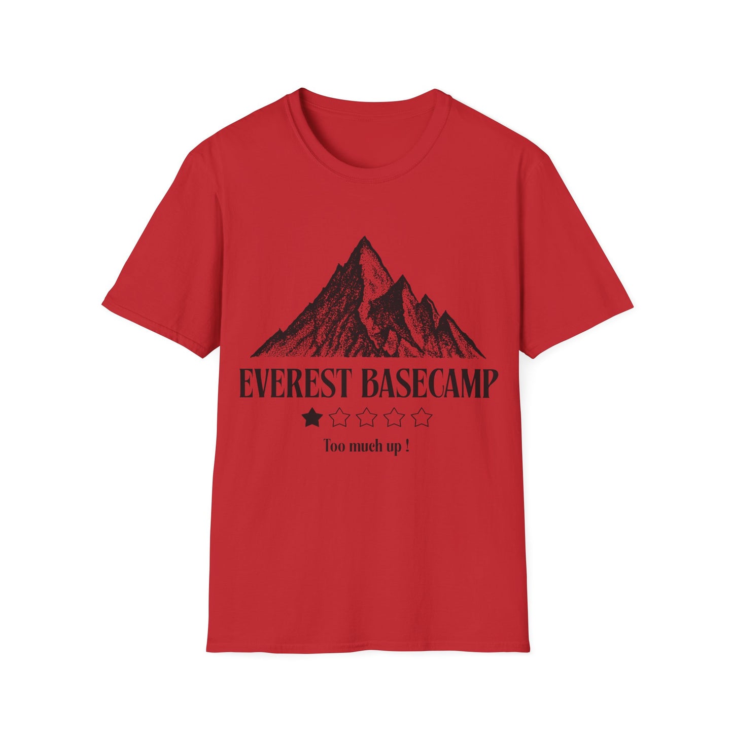 Everest Ascent: Dotwork Mountain Graphic, Basecamp Adventure Rating - Unisex Graphic Tee