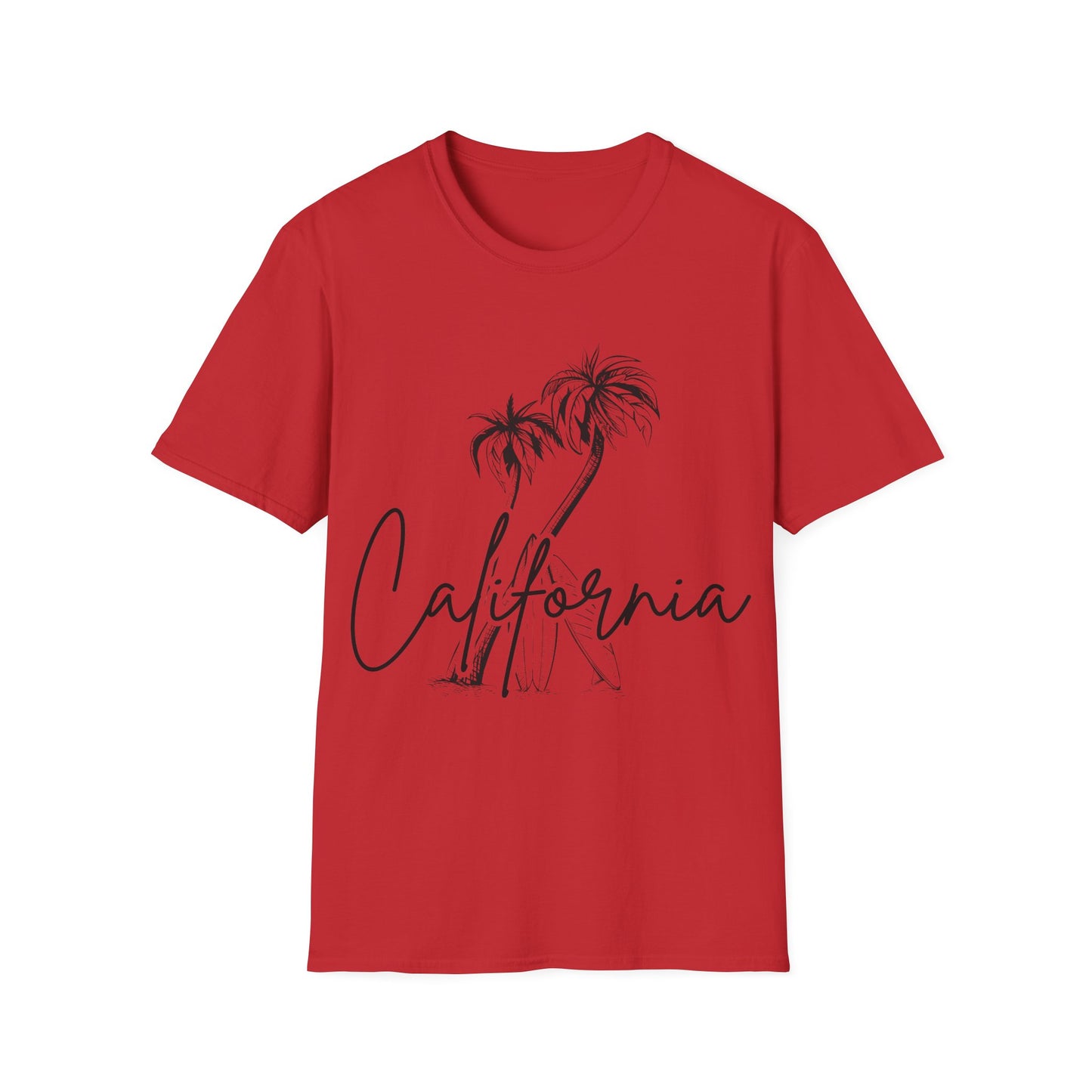 California Dreams: Coastal Silhouettes, West Coast Minimalist Sketch - Unisex Graphic Tee