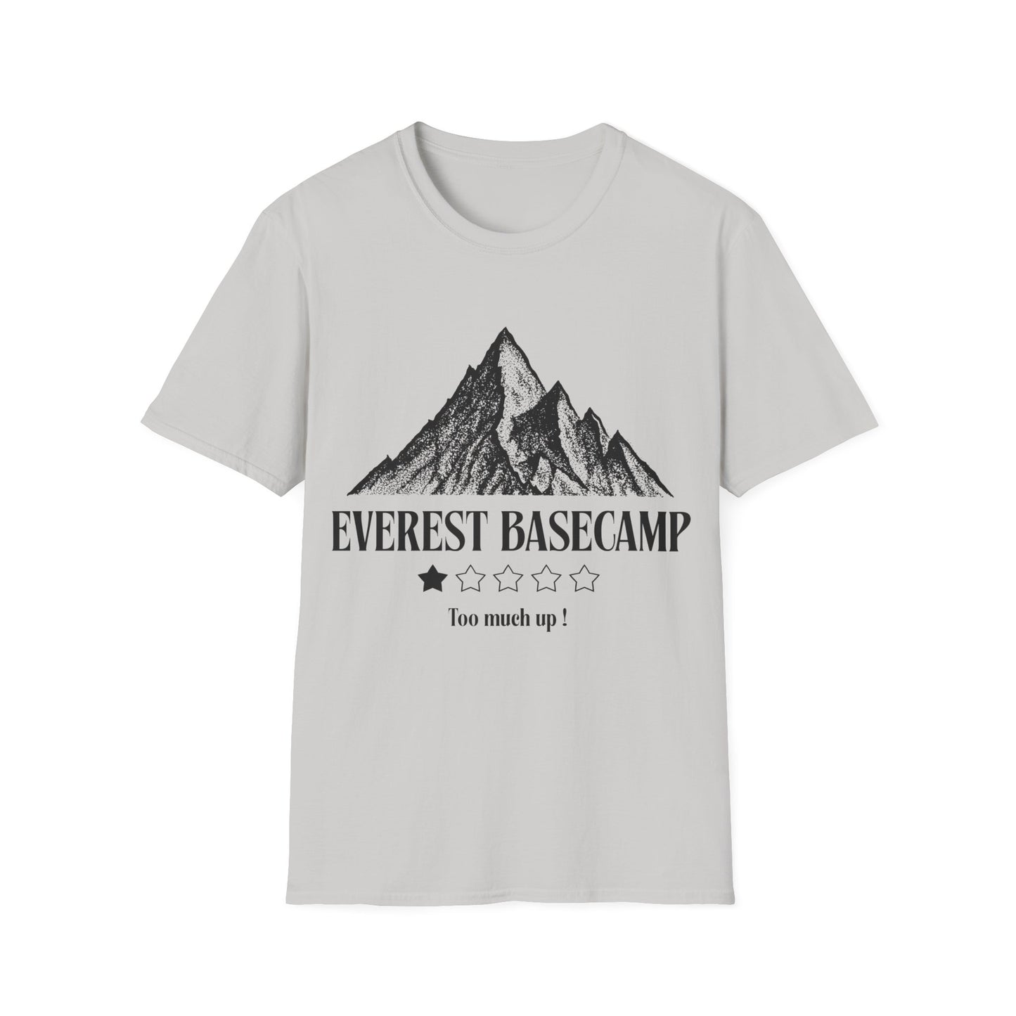 Everest Ascent: Dotwork Mountain Graphic, Basecamp Adventure Rating - Unisex Graphic Tee