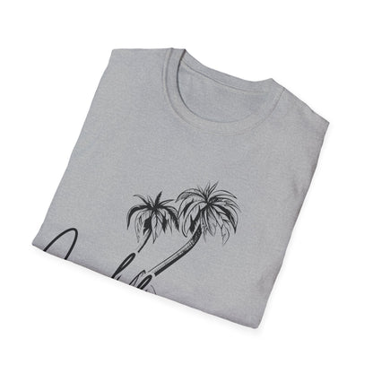 California Dreams: Coastal Silhouettes, West Coast Minimalist Sketch - Unisex Graphic Tee