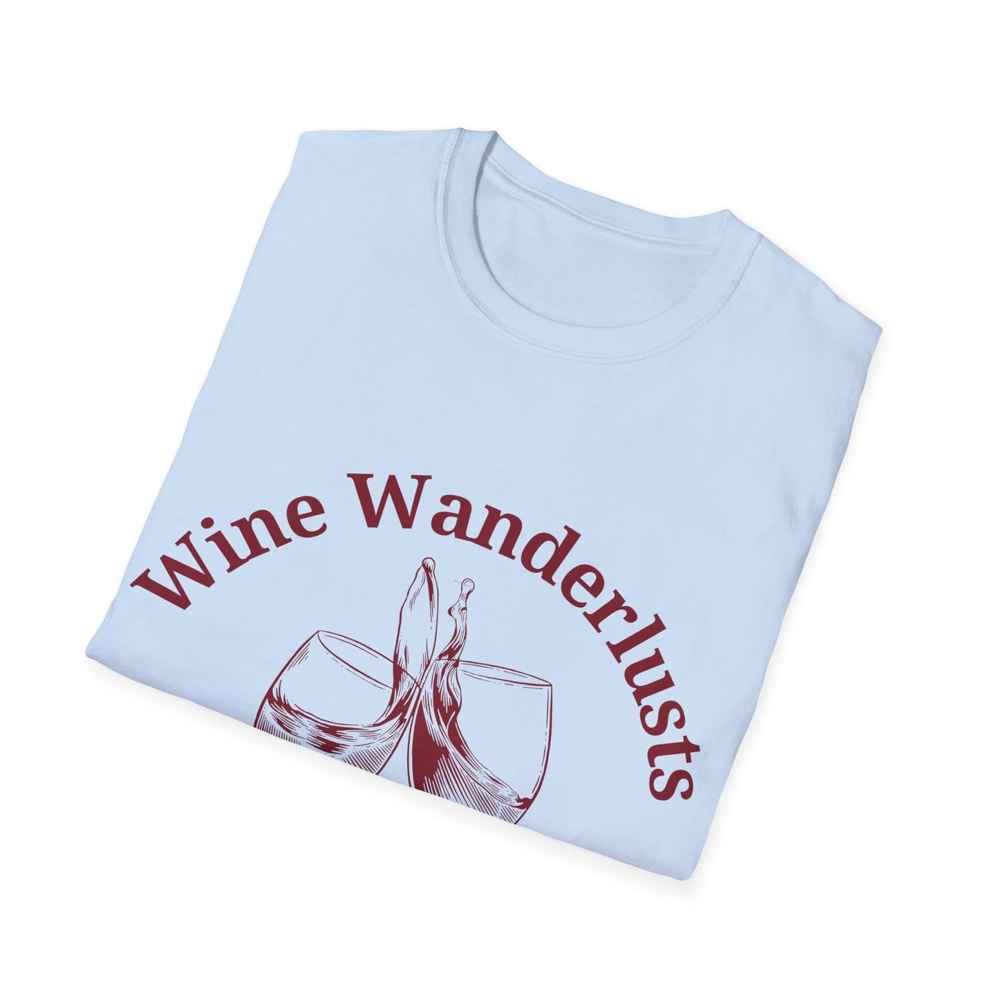 Wine Wanderlusts Social Club: Vintage Etching Logo Design, Wine Glass Emblem - Unisex Graphic Tee