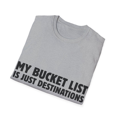 Wanderlust Manifesto: Bold Typography Artwork, Travel Motivation Poster - Unisex Graphic Tee