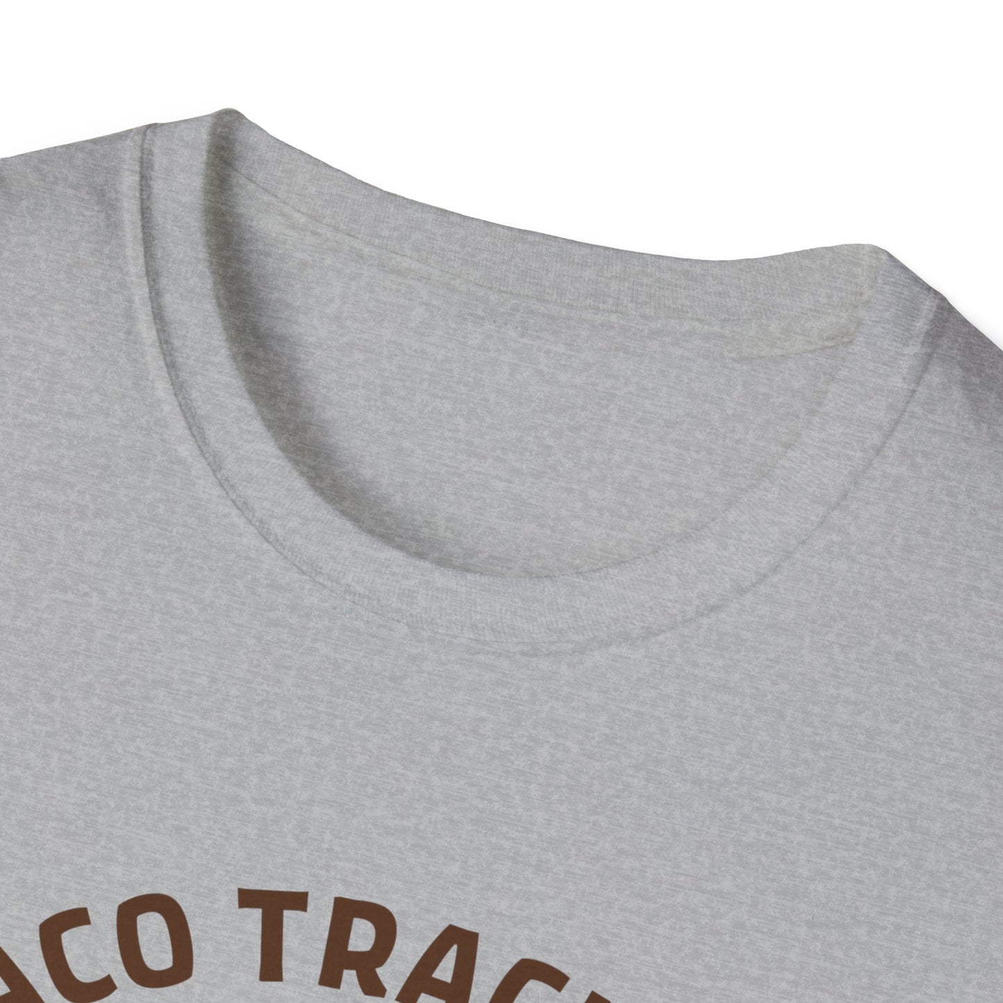 Taco Trackers Club: Vintage Mascot Logo, Retro Halftone Graphic Design - Unisex Graphic Tee