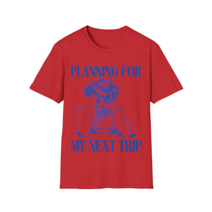 Wanderlust Contemplation: Mental Journey Visualization, Vintage Graphic Design Etching - Unisex Graphic Tee