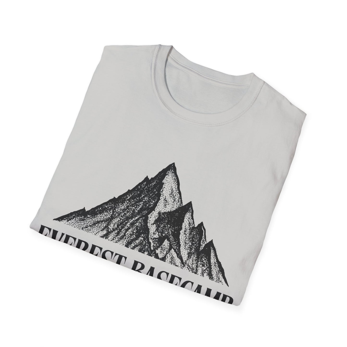 Everest Ascent: Dotwork Mountain Graphic, Basecamp Adventure Rating - Unisex Graphic Tee