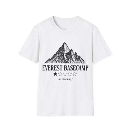 Everest Ascent: Dotwork Mountain Graphic, Basecamp Adventure Rating - Unisex Graphic Tee