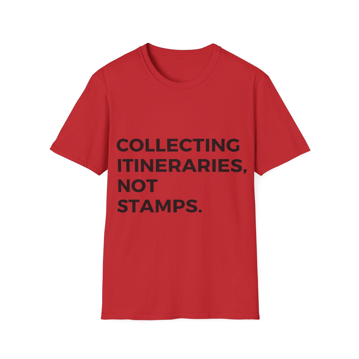 Wanderlust Chronicles: Experiential Travel Typography, Minimalist Design Statement - Unisex Graphic Tee