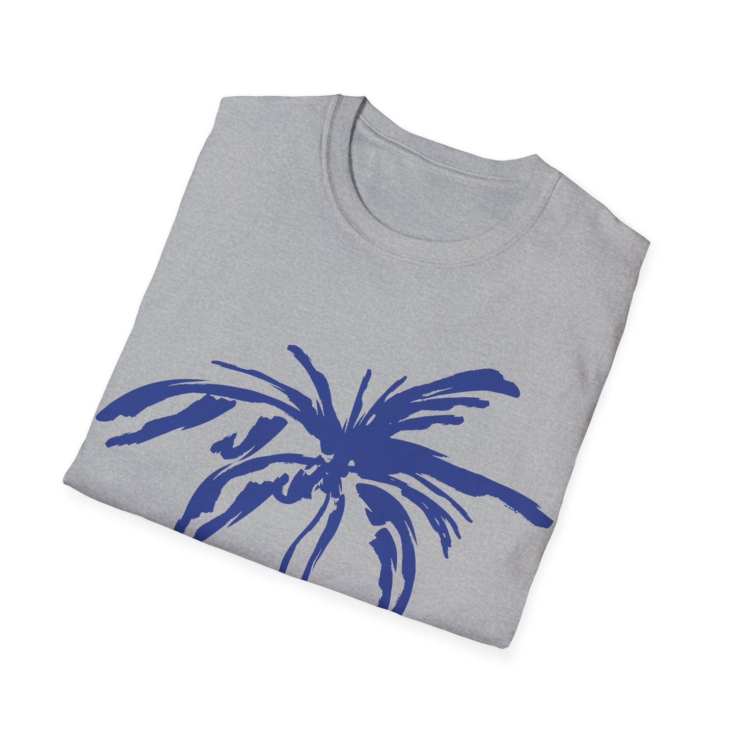 Beach Club Emblem: Coastal Minimalist Design, Dynamic Palm Tree Logo - Unisex Graphic Tee