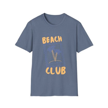 Tropical Beach Club Stamp: Vintage Graphic Island Design, Postage Art Illustration - Unisex Graphic Tee