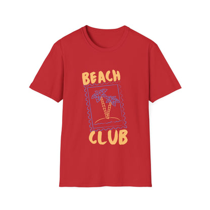 Tropical Beach Club Stamp: Vintage Graphic Island Design, Postage Art Illustration - Unisex Graphic Tee