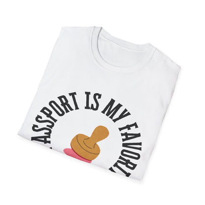 Passport Passion: Graphic Design Typography, Minimalist Book Cover Art - Unisex Graphic Tee
