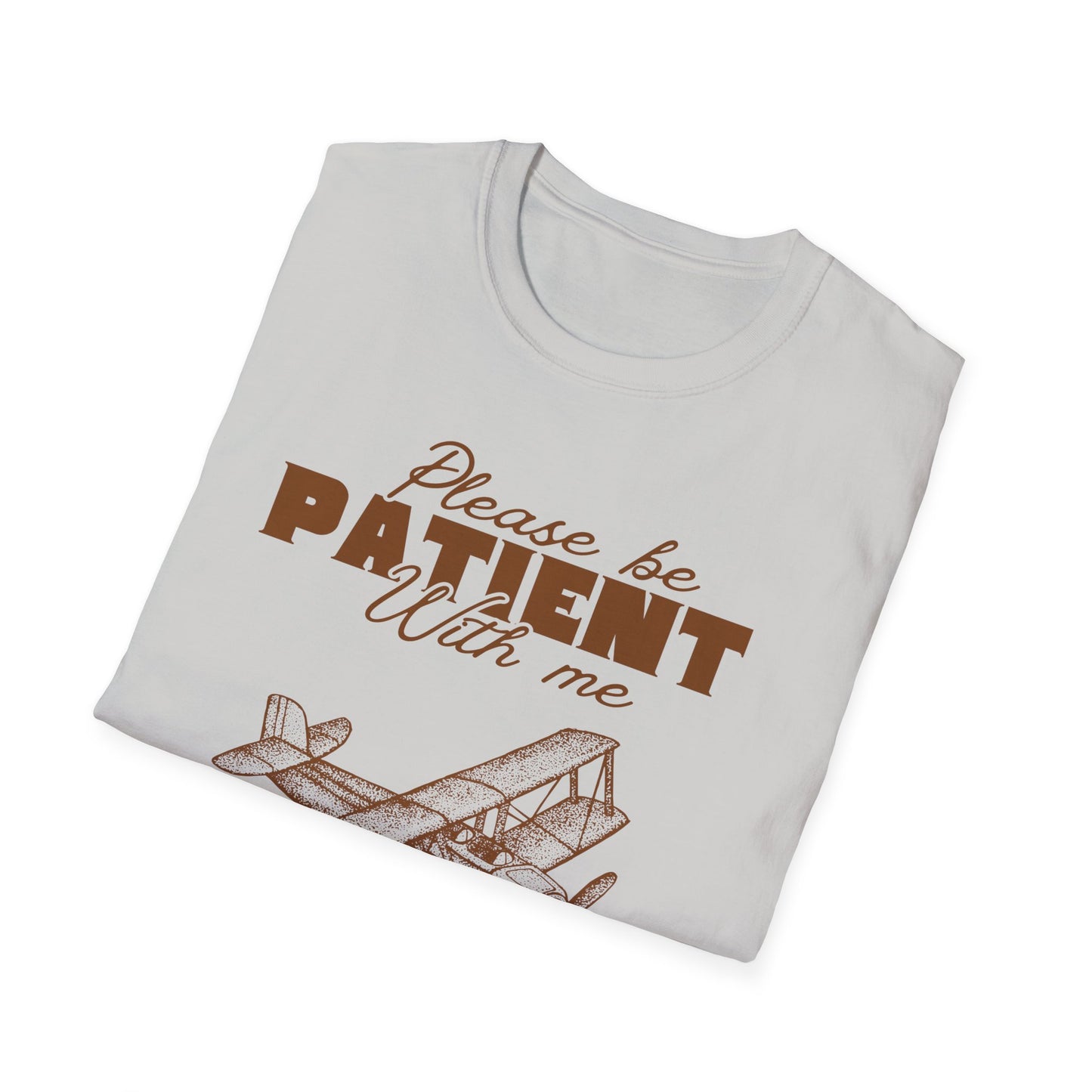First Flight Jitters: Vintage Aviation Poster, Retro Graphic Design Typography - Unisex Graphic Tee