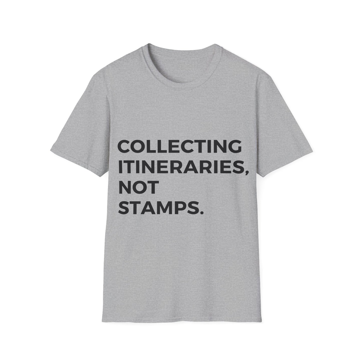 Wanderlust Chronicles: Experiential Travel Typography, Minimalist Design Statement - Unisex Graphic Tee