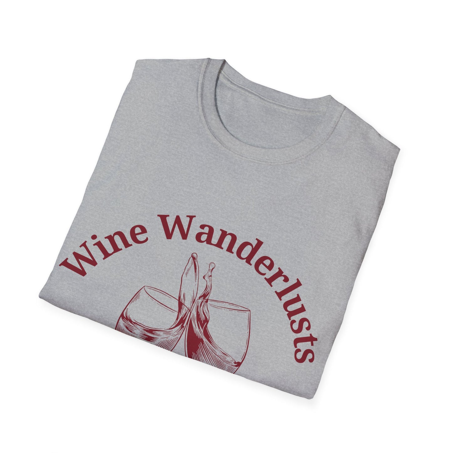 Wine Wanderlusts Social Club: Vintage Etching Logo Design, Wine Glass Emblem - Unisex Graphic Tee