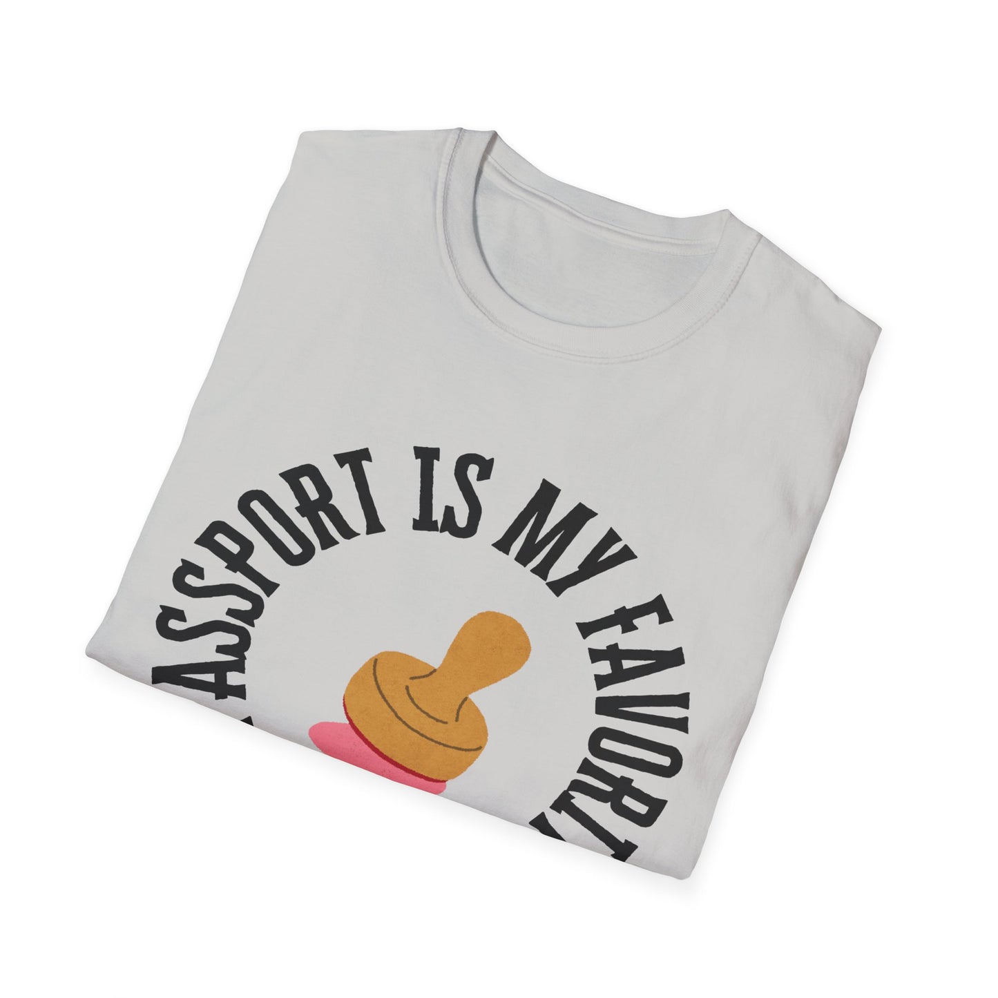 Passport Passion: Graphic Design Typography, Minimalist Book Cover Art - Unisex Graphic Tee