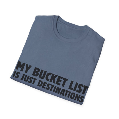 Wanderlust Manifesto: Bold Typography Artwork, Travel Motivation Poster - Unisex Graphic Tee