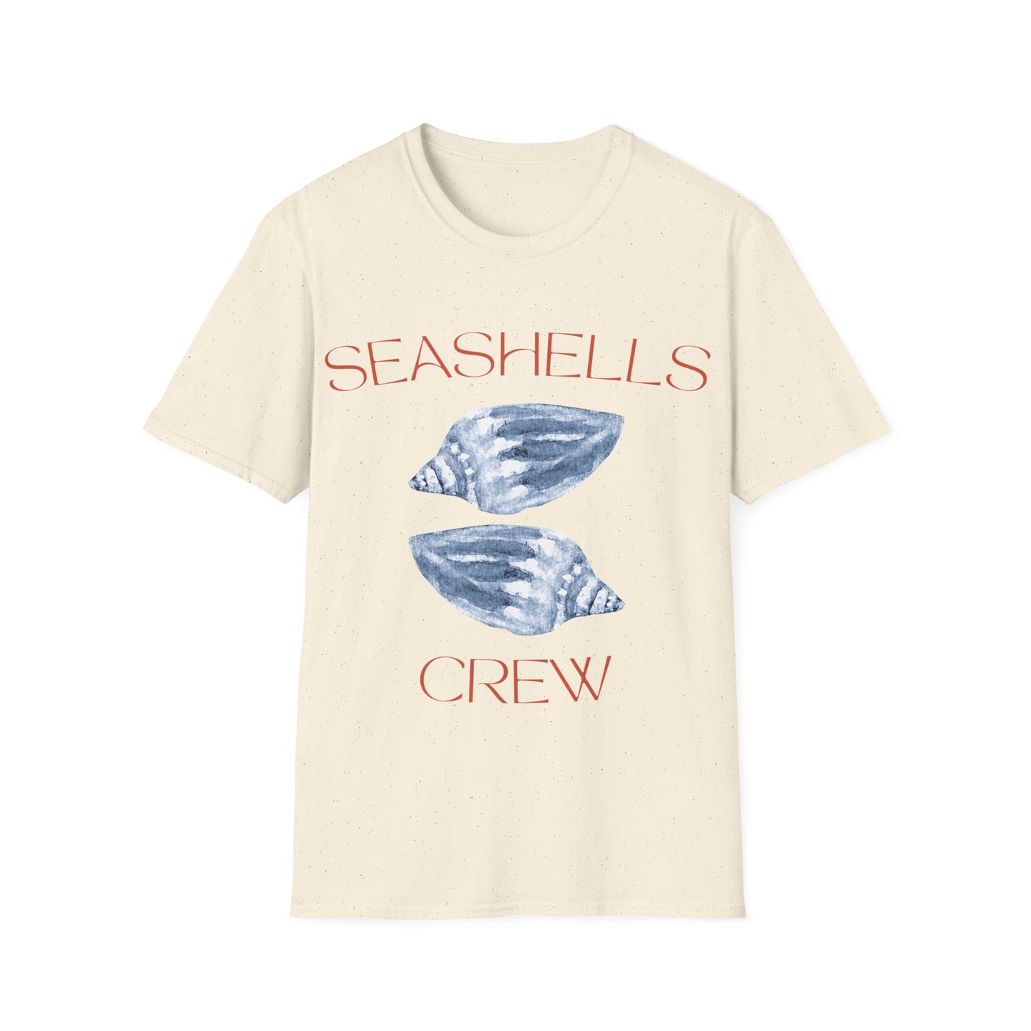 Seashells Crew: Watercolor Marine Design, Organic Shell Illustration - Unisex Graphic Tee