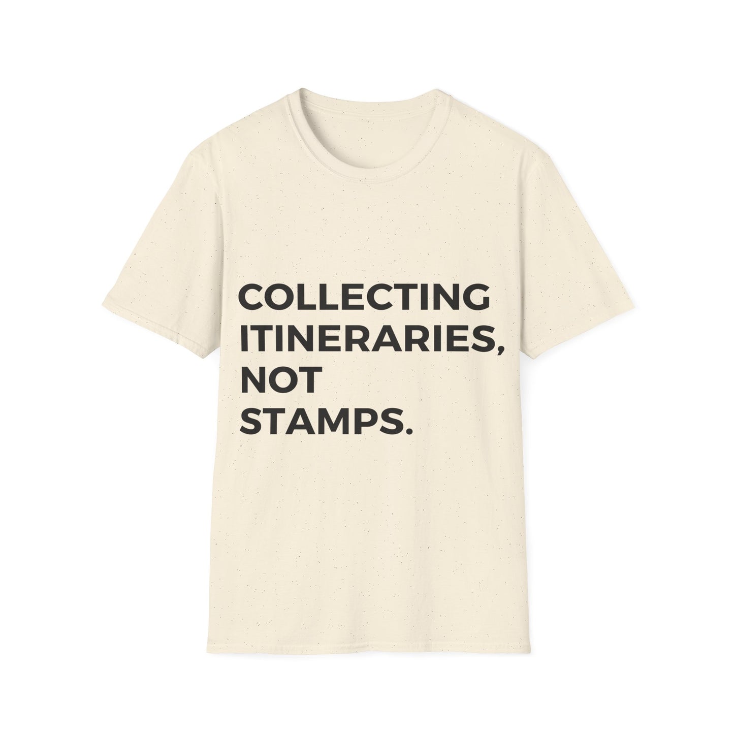 Wanderlust Chronicles: Experiential Travel Typography, Minimalist Design Statement - Unisex Graphic Tee