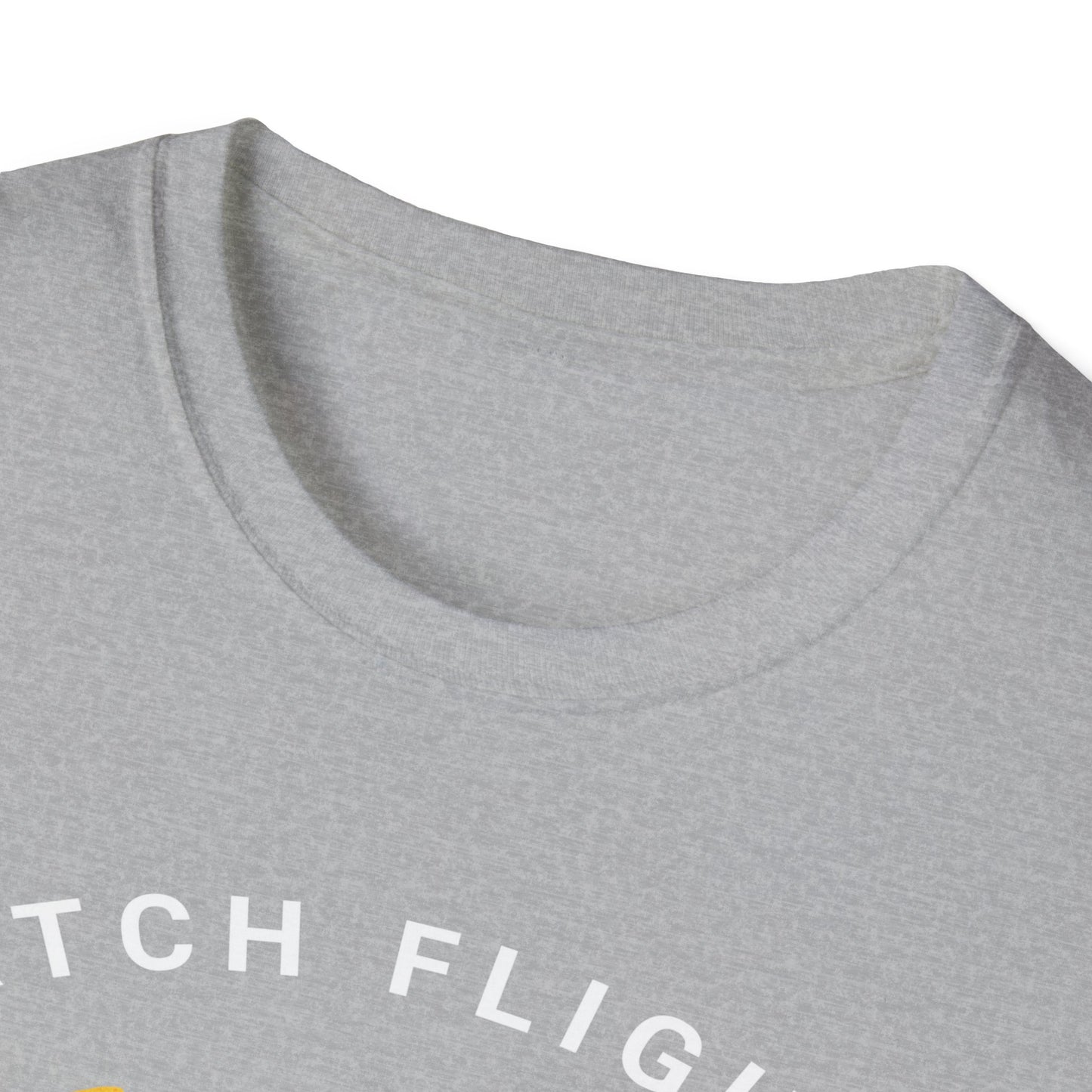 Catch Flights, Not Feelings: Cannabis Travel Art, Pop Culture Aviation Design - Unisex Graphic Tee